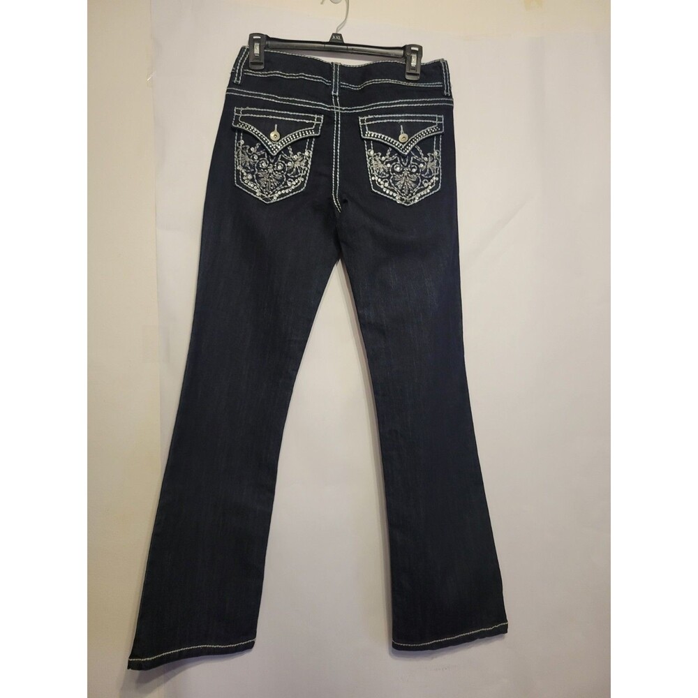 Nine West SIZE 4 / 27 Pocket Embellished Jeans Dark Wash Date Night Nwt $79.50